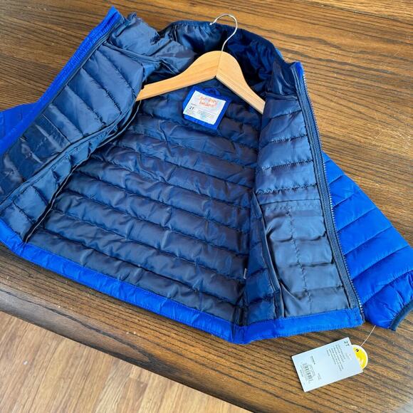 NWT Jumping Beans Toddler Boy 2T Lightweight Puffer Jacket Blue Winter Warm - Picture 5 of 6